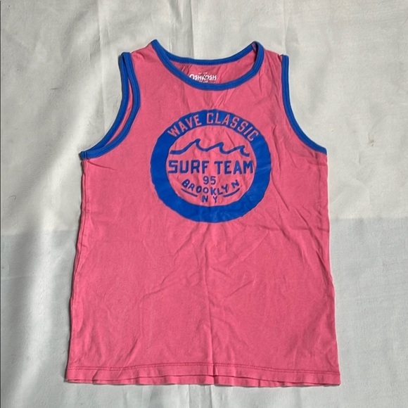 OSHKOSH B’GOSH Pink Wave Classic Surf Team Kids Tank Top - Picture 1 of 7
